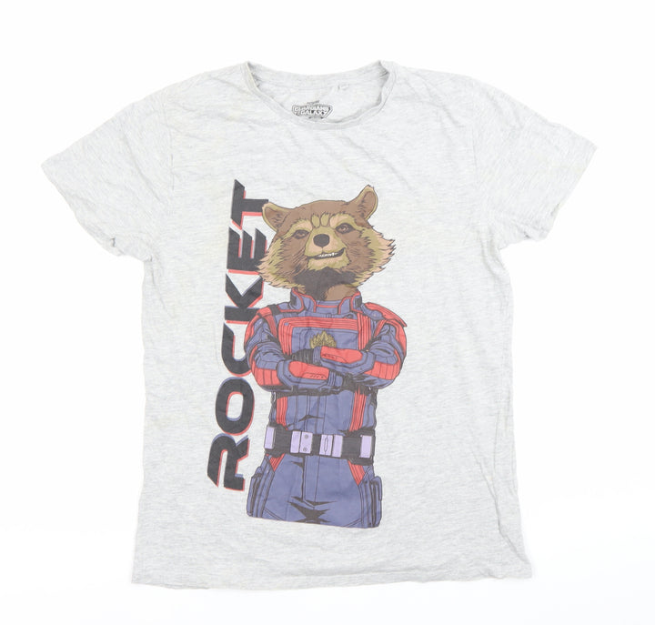 Next Boys Grey Rocket Marvel Guardians T-Shirt 14 Years Short Sleeve