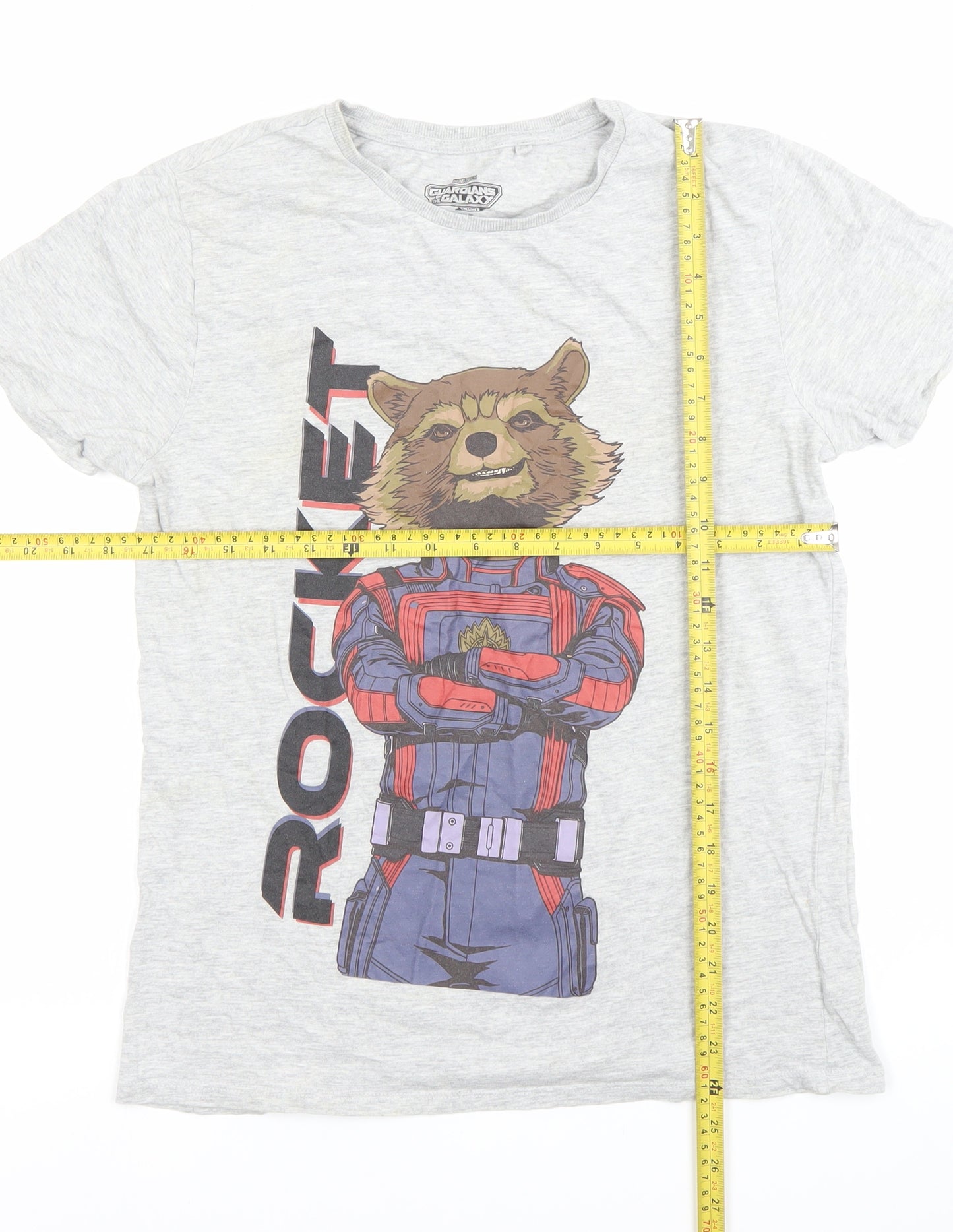 Next Boys Grey Rocket Marvel Guardians T-Shirt 14 Years Short Sleeve