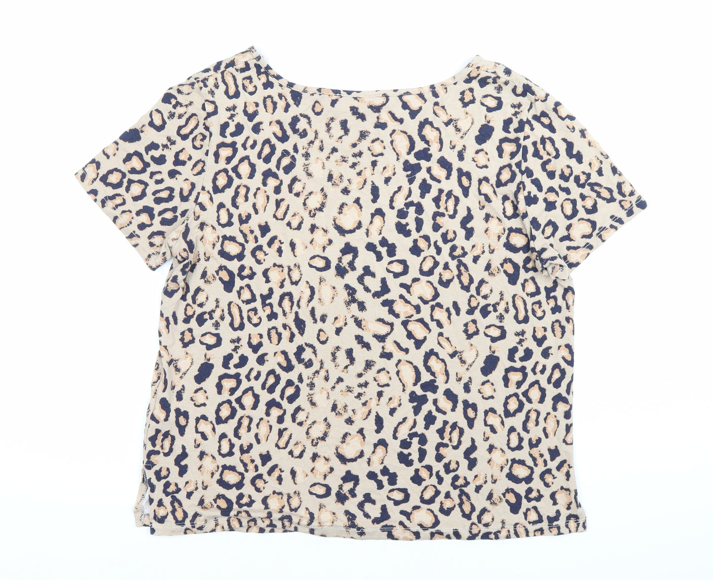 Principles Petites Women’s Beige Animal Print T-Shirt Size 14