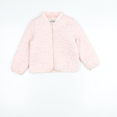 Marks and Spencer Teens Pink Quilted Bomber Jacket Size 4 Casual