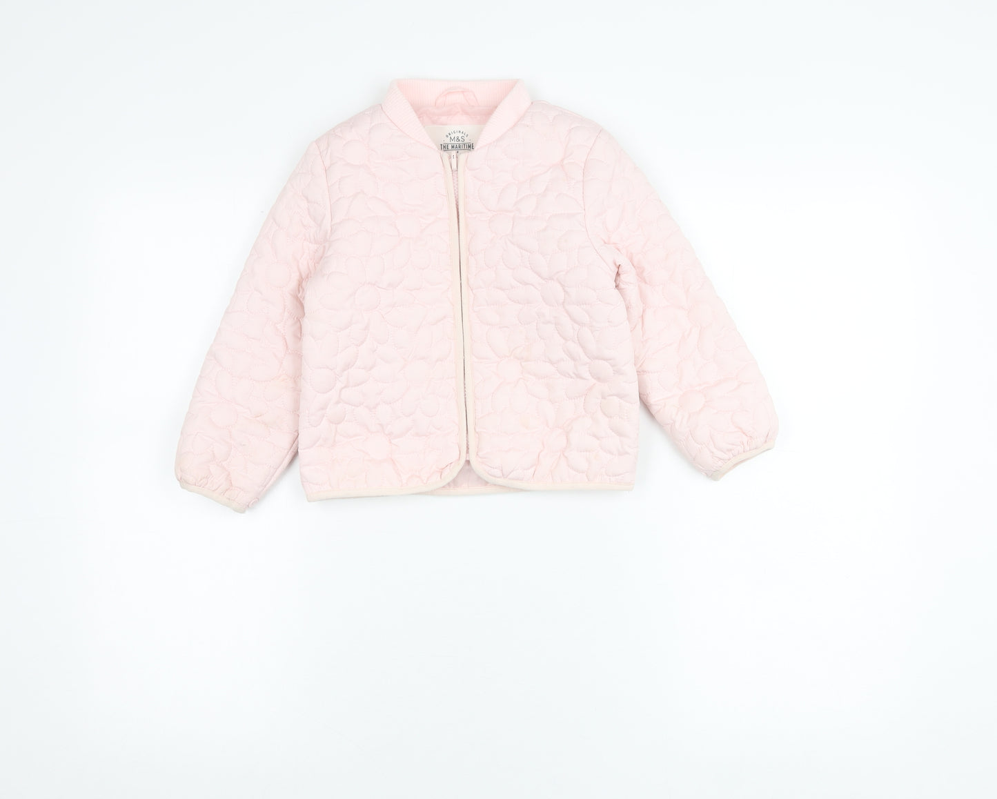 Marks and Spencer Teens Pink Quilted Bomber Jacket Size 4 Casual