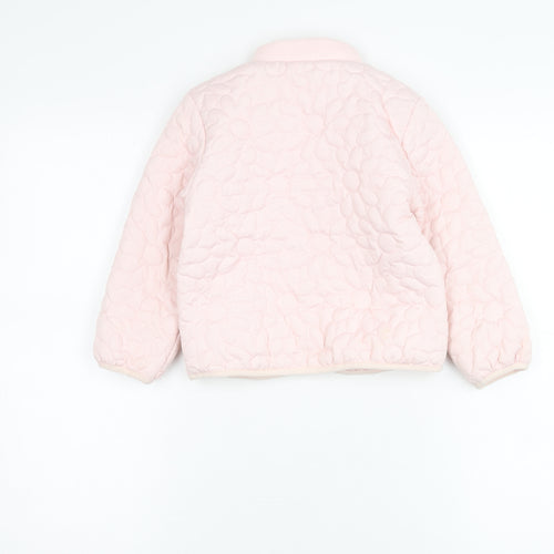 Marks and Spencer Teens Pink Quilted Bomber Jacket Size 4 Casual