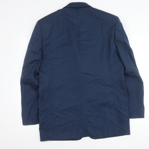 Berkertex Men’s Blue Wool Blazer Jacket 40 Chest Notch Lapel