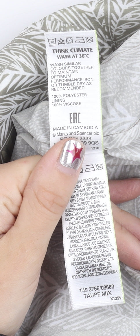 Marks and Spencer Womens Multicoloured Small Rain Jacket Hooded