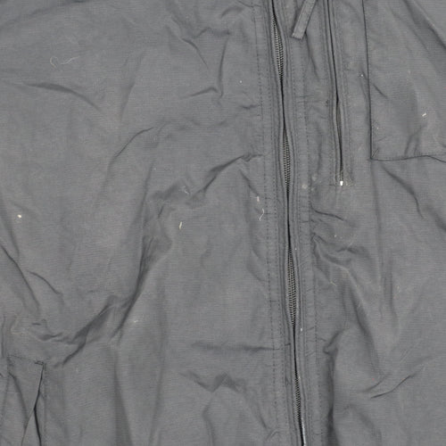 Easy Men’s Black XL 44-46" Hooded Nylon Windbreaker Jacket
