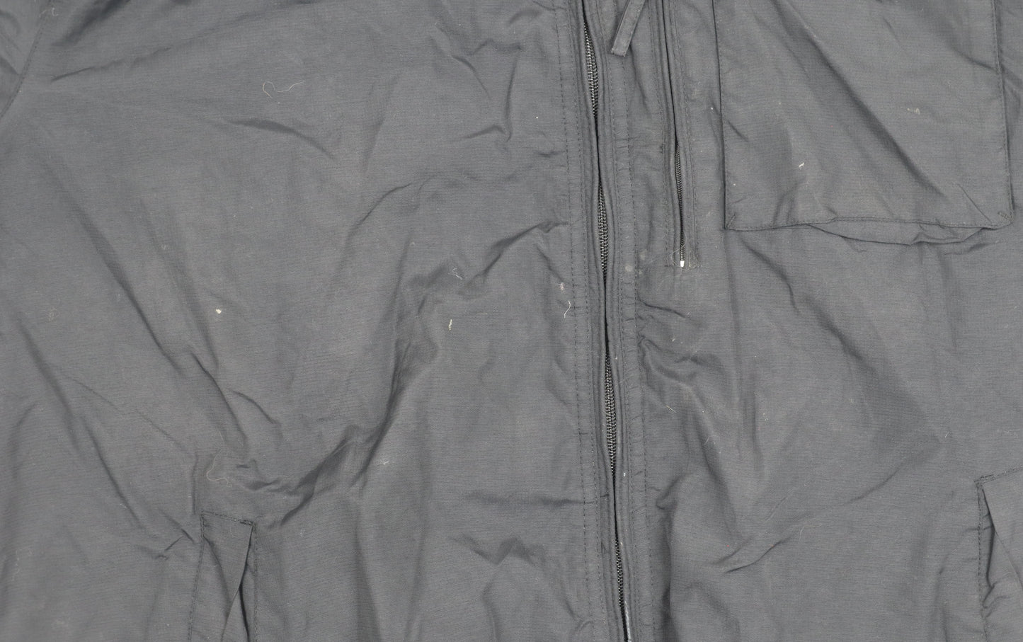 Easy Men’s Black XL 44-46" Hooded Nylon Windbreaker Jacket