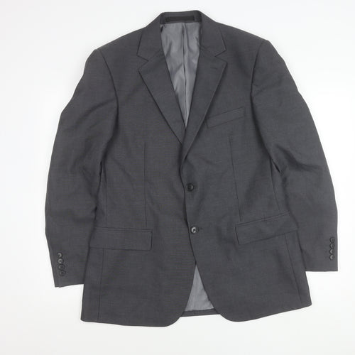 Marks and Spencer Men's Grey 40 Chest Blazer Jacket Medium