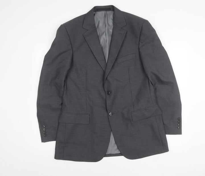Marks and Spencer Men's Grey 40 Chest Blazer Jacket Medium