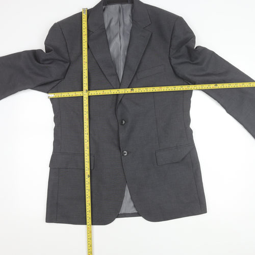Marks and Spencer Men's Grey 40 Chest Blazer Jacket Medium