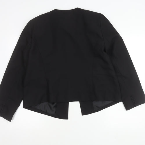 Wallis Women's Black Suit Jacket UK 18 Long Sleeve Lined Tailored
