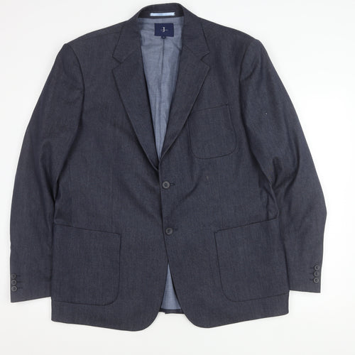 Jasper Conran Men's Blue XL Blazer Jacket Notch Lapel Formal