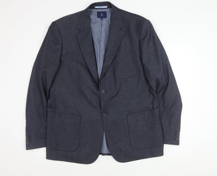 Jasper Conran Men's Blue XL Blazer Jacket Notch Lapel Formal