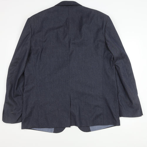 Jasper Conran Men's Blue XL Blazer Jacket Notch Lapel Formal