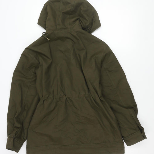 Marks and Spencer Womens Green Size 8 Parka Jacket Hooded