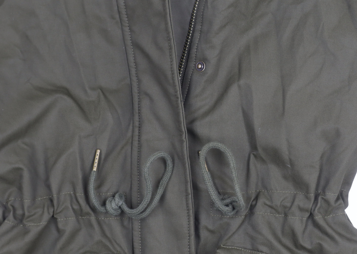 Marks and Spencer Womens Green Size 8 Parka Jacket Hooded