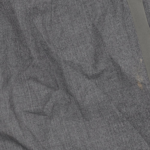 MaxMara Women’s Grey Wool Tapered Trousers Size 10 Belted Workwear