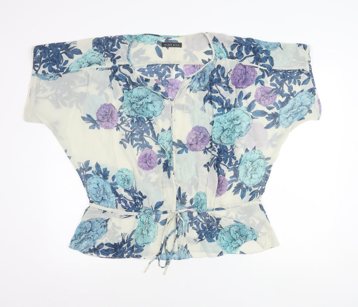Alex & Co. Women’s Multicoloured Floral Silk Mix Blouse Size 14