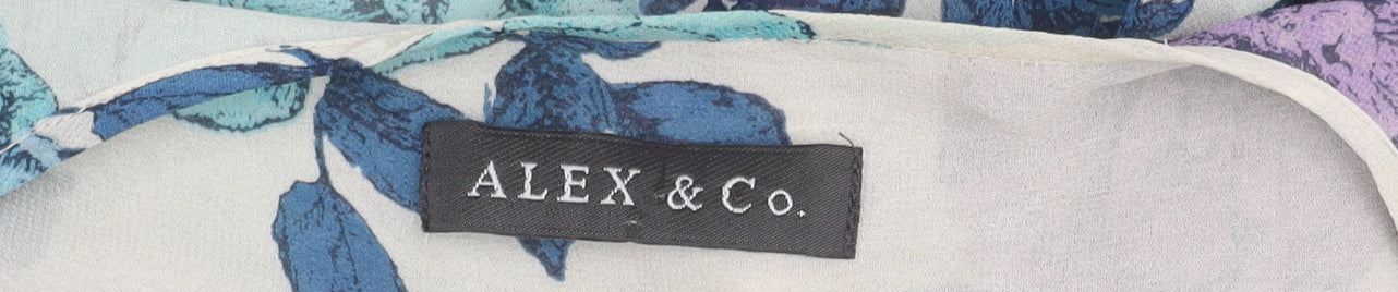 Alex & Co. Women’s Multicoloured Floral Silk Mix Blouse Size 14