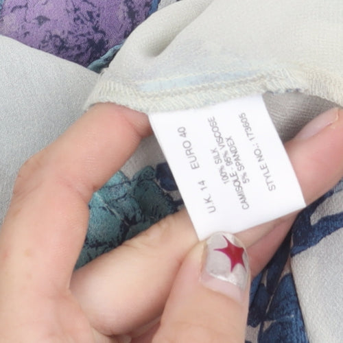 Alex & Co. Women’s Multicoloured Floral Silk Mix Blouse Size 14