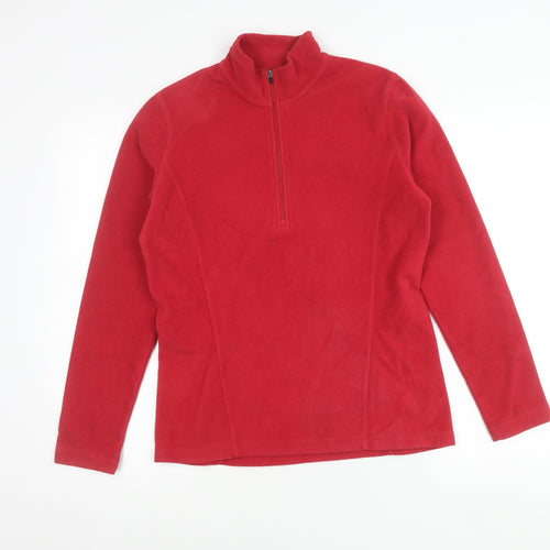 Kathmandu Womens Red Fleece Pullover Sweatshirt Size 8 UK Outdoor Hiking