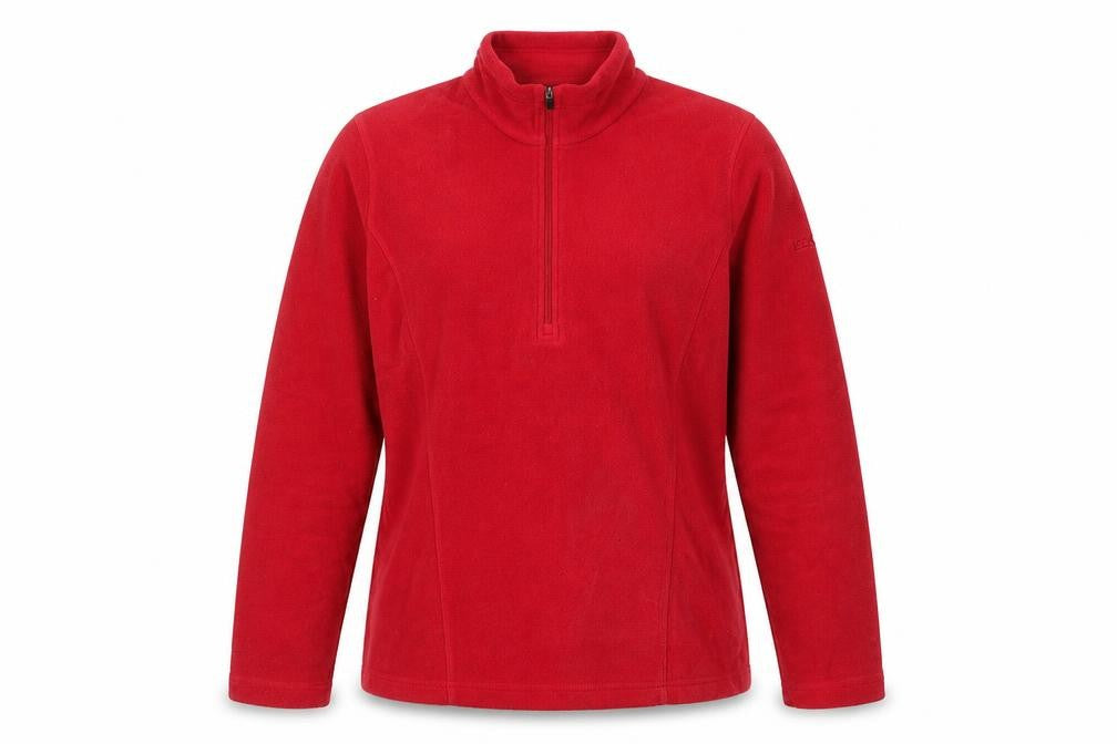 Kathmandu Womens Red Fleece Pullover Sweatshirt Size 8 UK Outdoor Hiking