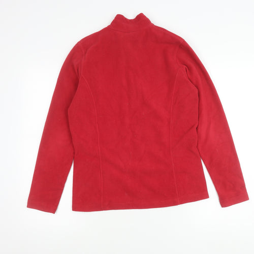 Kathmandu Womens Red Fleece Pullover Sweatshirt Size 8 UK Outdoor Hiking