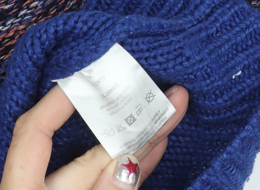 Brave Soul Womens Multicoloured Chunky Knit Jumper Size 14
