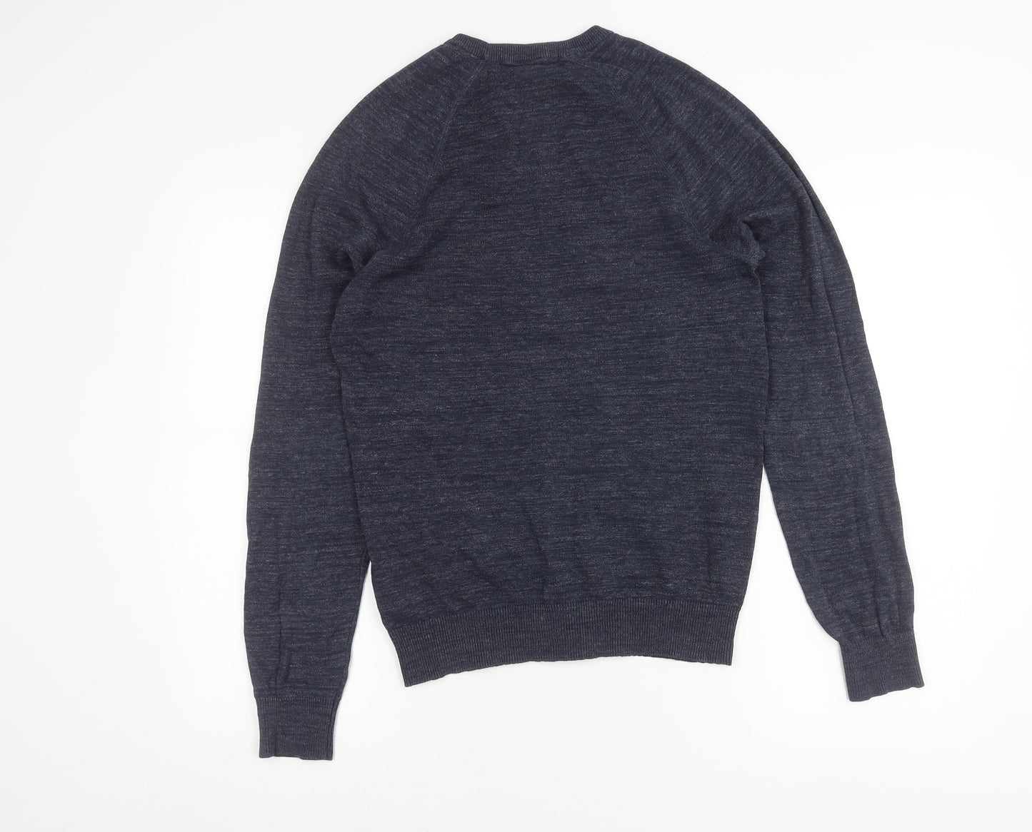 H&M Men’s Blue Cotton Crew Neck Jumper XS Pullover Knit