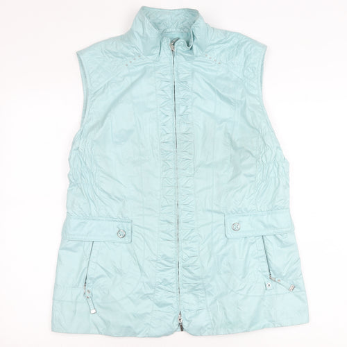 Gerry Weber Women’s Blue Sleeveless Waistcoat Size 14 Lightweight Puffer
