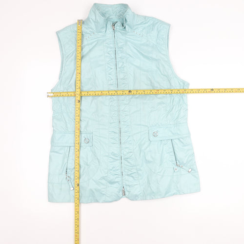 Gerry Weber Women’s Blue Sleeveless Waistcoat Size 14 Lightweight Puffer