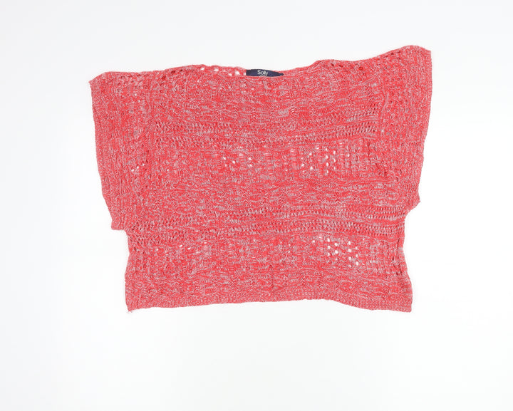 Allen Solly Womens Red XS Knit Viscose Blouse Summer Top