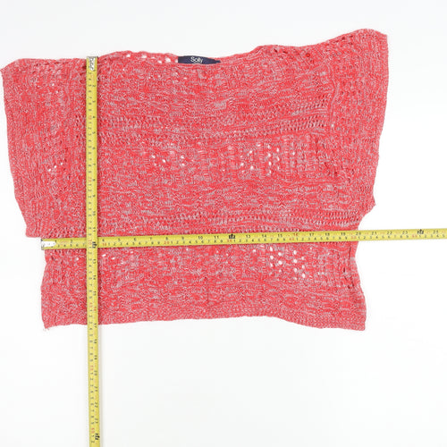 Allen Solly Womens Red XS Knit Viscose Blouse Summer Top
