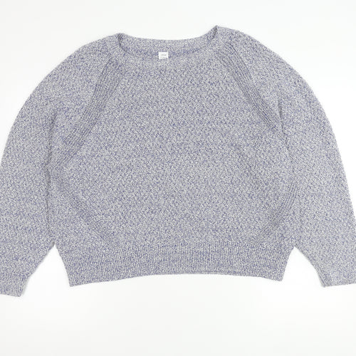 John Lewis Women’s Blue Knit Crew Neck Pullover Jumper XL