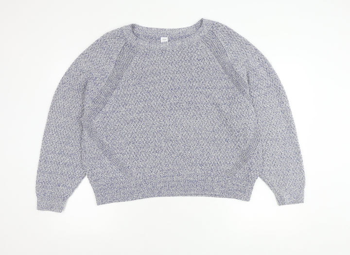 John Lewis Women’s Blue Knit Crew Neck Pullover Jumper XL