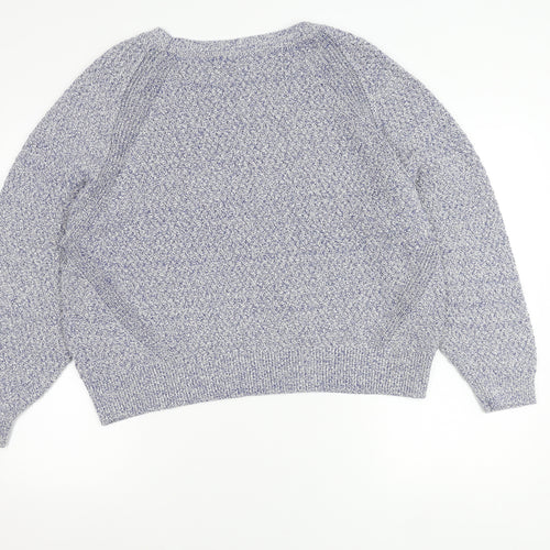 John Lewis Women’s Blue Knit Crew Neck Pullover Jumper XL