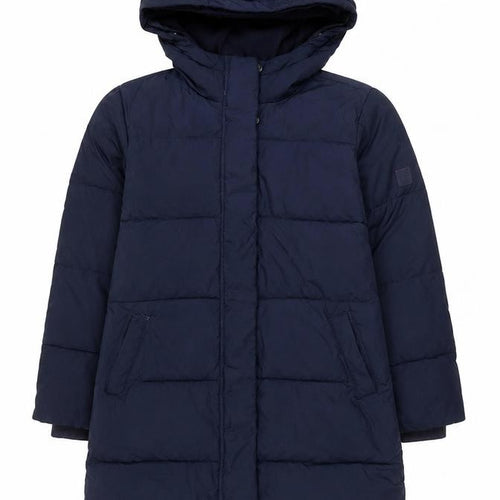 Gap Kids Girls Blue 10-11 Years Long Hooded Puffer Jacket Coat Winter