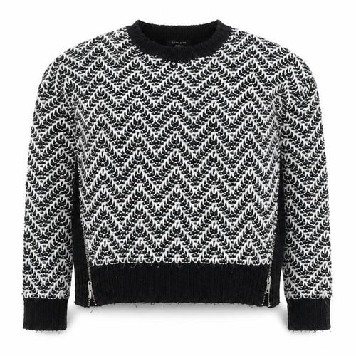 New Look Girls Black Chevron Knit Acrylic Pullover Jumper 14-15Y