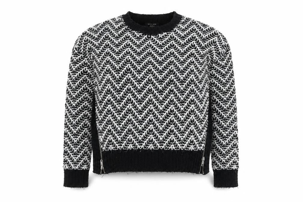 New Look Girls Black Chevron Knit Acrylic Pullover Jumper 14-15Y