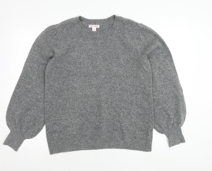 Joe Fresh Women’s Grey Pullover Jumper Size L Crew Neck Knitwear