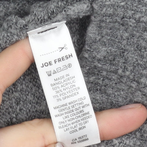 Joe Fresh Women’s Grey Pullover Jumper Size L Crew Neck Knitwear