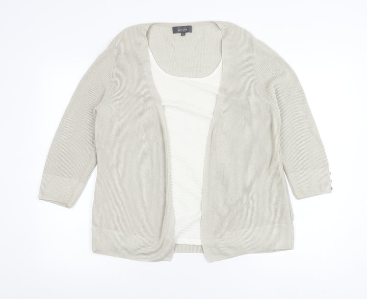 Marks and Spencer Per Una Women’s Beige Cardigan Size 16 Open Knit