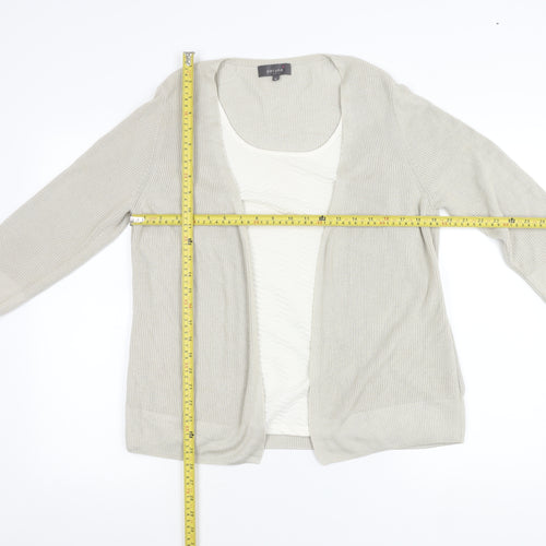 Marks and Spencer Per Una Women’s Beige Cardigan Size 16 Open Knit