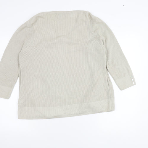 Marks and Spencer Per Una Women’s Beige Cardigan Size 16 Open Knit