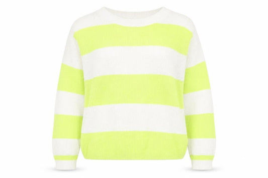 Front view of H&M Teens Multicoloured Striped jumper, size 14, Acrylic Knit