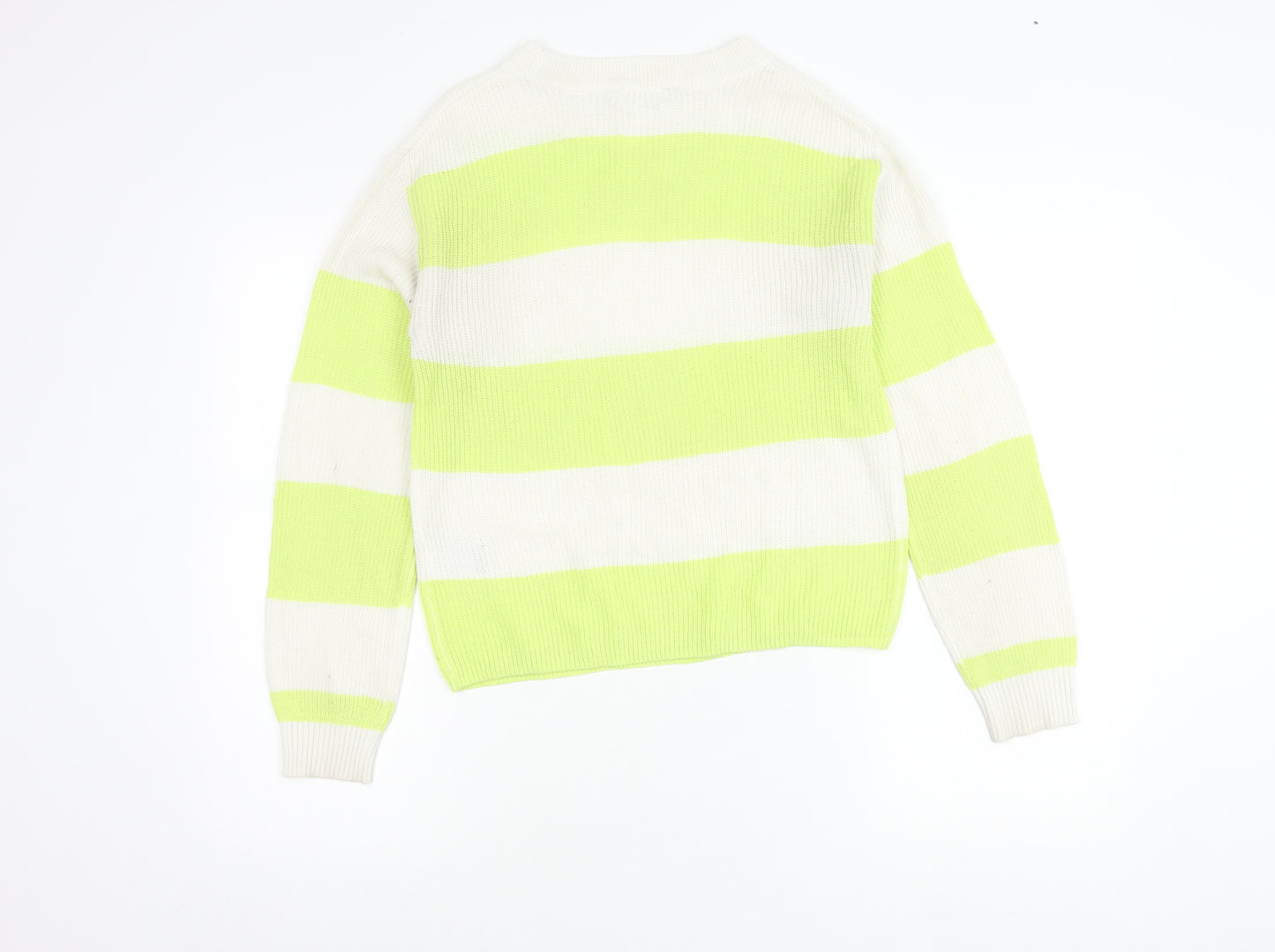 H&M Teens Multicoloured Striped Pullover Jumper Size 14 Acrylic Knit