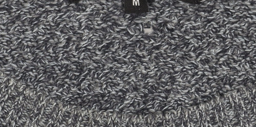 New Look Men Grey Cotton Crew Neck Pullover Jumper Size M