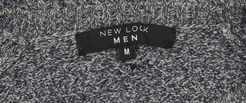 New Look Men Grey Cotton Crew Neck Pullover Jumper Size M