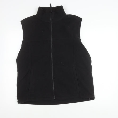 Regatta Unisex Black Fleece Waistcoat Gilet Size 46 Full Zip Pockets