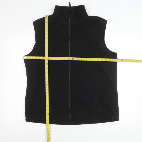 Regatta Unisex Black Fleece Waistcoat Gilet Size 46 Full Zip Pockets