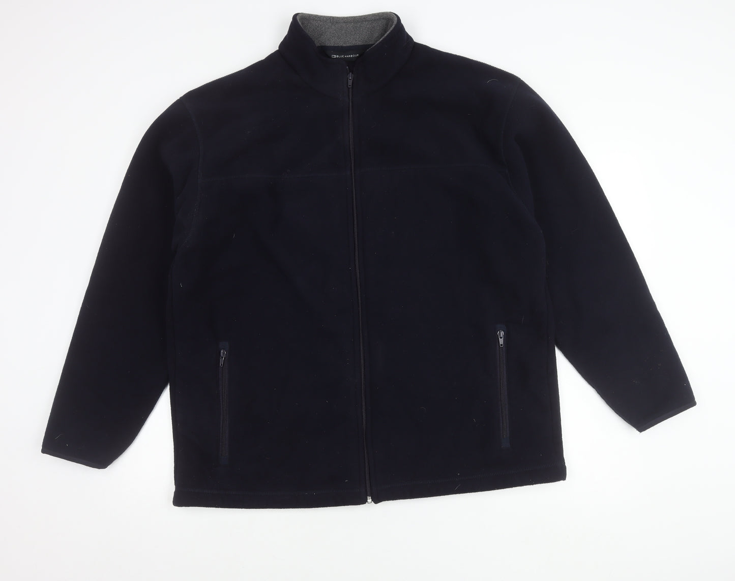 Marks and Spencer Men's Navy Blue Fleece Jacket L 41-43" Full Zip Pockets